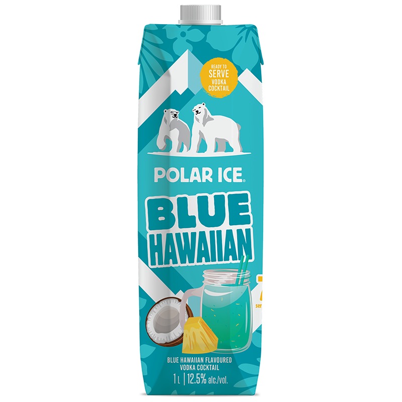 Polar Ice Blue Hawaiian Vodka Cocktail